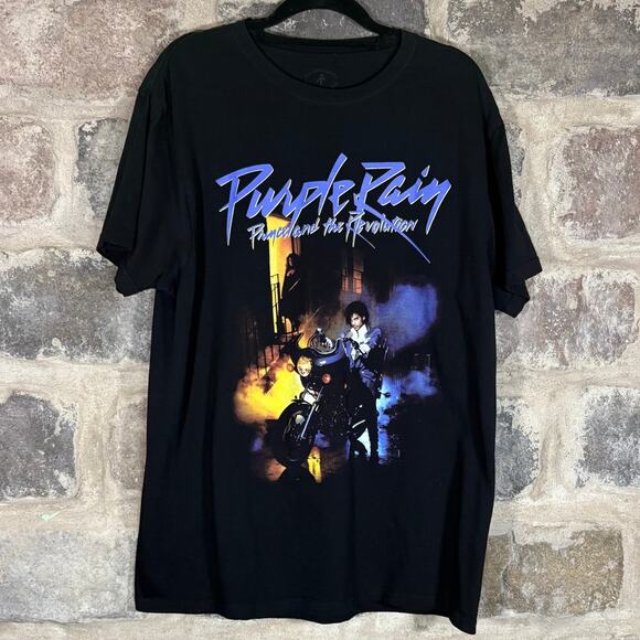 The Prince Estate‎ Purple Rain Graphic Tee Black Men's Large - Picture 1 of 10